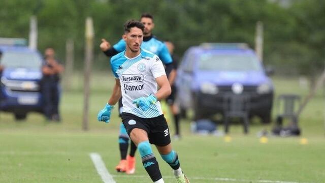 Juan Strumia debutará el domingo en el arco Pirata. (Prensa Belgrano)