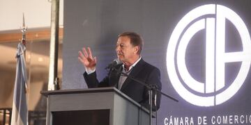 Rodolfo Suarez participó del almuerzo de las fuerzas vivas en San Rafael.