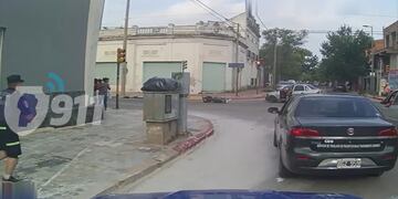 La colisión de la motocicleta fue en barrio San Vicente, en Córdoba. (Policía)