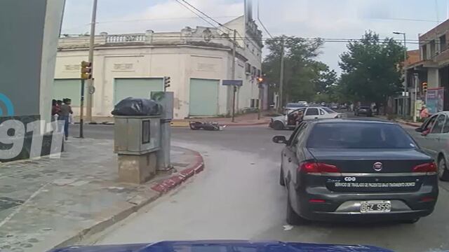 La colisión de la motocicleta fue en barrio San Vicente, en Córdoba. (Policía)
