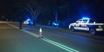 Alcohol al volante en Picada Sarmiento: un joven impactó contra un pino. Policía de Misiones