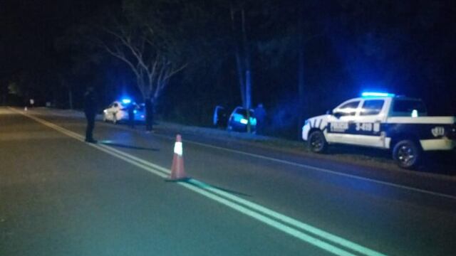 Alcohol al volante en Picada Sarmiento: un joven impactó contra un pino. Policía de Misiones