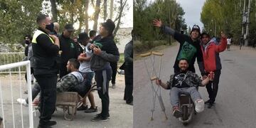 Llevaron a su amigo quebrado en una carretilla a ver La Renga.