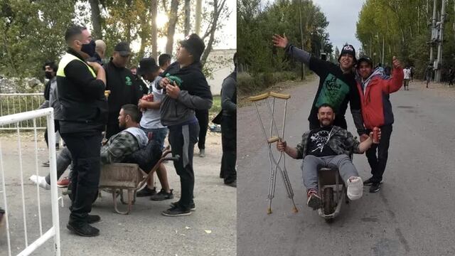 Llevaron a su amigo quebrado en una carretilla a ver La Renga.