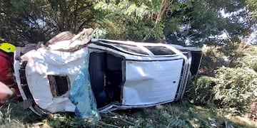 Vuelco a la altura de La Carolina, San Luis