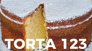 La receta de la torta 1,2,3 de Paulina Cocina.