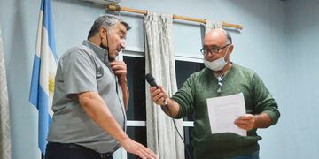 El momento del juramento de Guillermo Farana (El Diario)