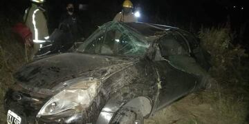 Accidente de tránsito en el ingreso a La Cumbre. (Foto: Sergio Cepeda).