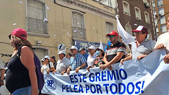 Marcha del Sindicato de Empleados Públicos de Córdoba, en el centro de la ciudad (Gentileza Gremios en Red).
