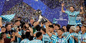 Racing campeón de la Copa Sudamericana. El último logro a nivel internacional había sido en 1988 (AP Photo/Jorge Saenz)