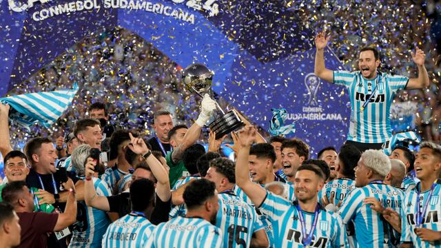Racing campeón de la Copa Sudamericana. El último logro a nivel internacional había sido en 1988 (AP Photo/Jorge Saenz)