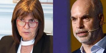 Patricia Bullrich y Horacio Rodríguez Larreta: una interna agitada de Juntos por el Cambio. Foto: Los Andes.