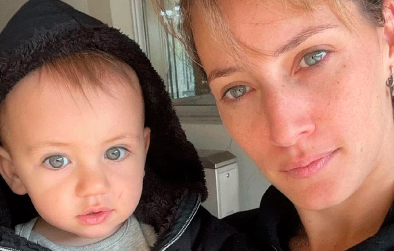 Mica Viciconte y su hijo Luca. Foto web.