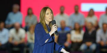 María Eugenia Vidal en Campaña (Clarín).