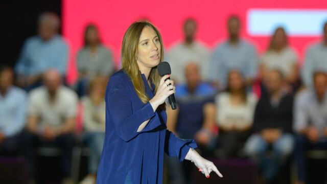 María Eugenia Vidal en Campaña (Clarín).