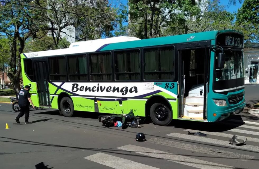 Siniestro vial en pleno centro posadeño