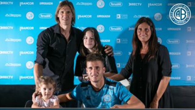 Teté González y un legado en Belgrano: su hijo Ezequiel firmó su primer contrato con el club.