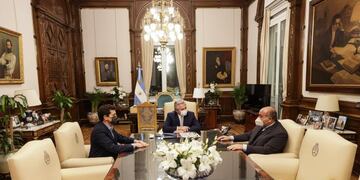 Manzur se reunió con el presidente Alberto Fernández.