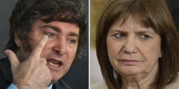 Javier Milei (La Libertad Avanza) y Patricia Bullrich (Juntos por el Cambio)