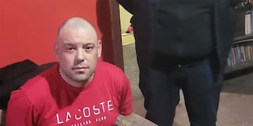 El momento en que Guazzora fue detenido (Ministerio de Seguridad).