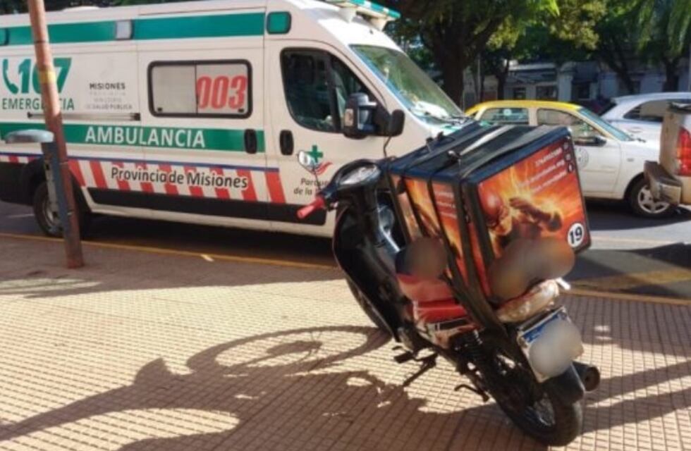 Joven de 18 años terminó internado tras colisión en Posadas