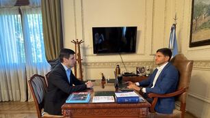 Leonardo Viotti y Maximiliano Pullaro, juntos en la Casa Gris