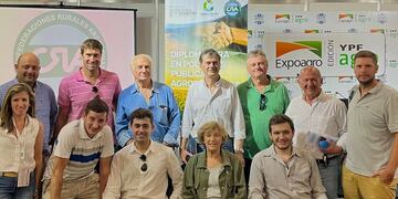 Dirigentes de la Sociedad Rural de Rafaela en ExpoAgro