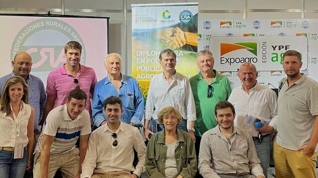 Dirigentes de la Sociedad Rural de Rafaela en ExpoAgro