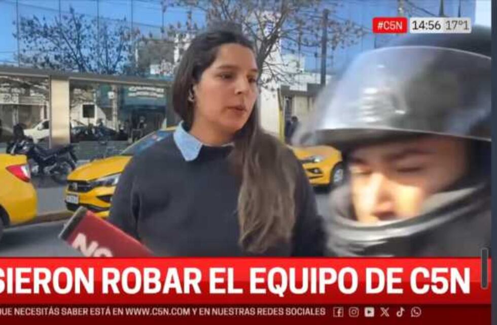 Intento de robo en vivo a periodistas de Carlos Paz