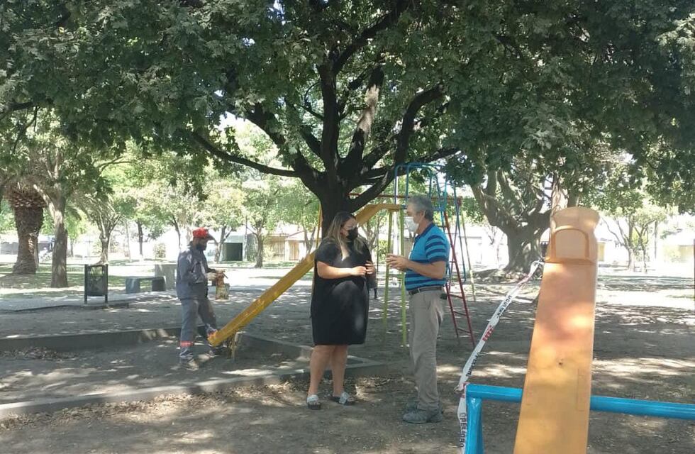 Reacondicionan los juegos de la Plaza de la Bandera