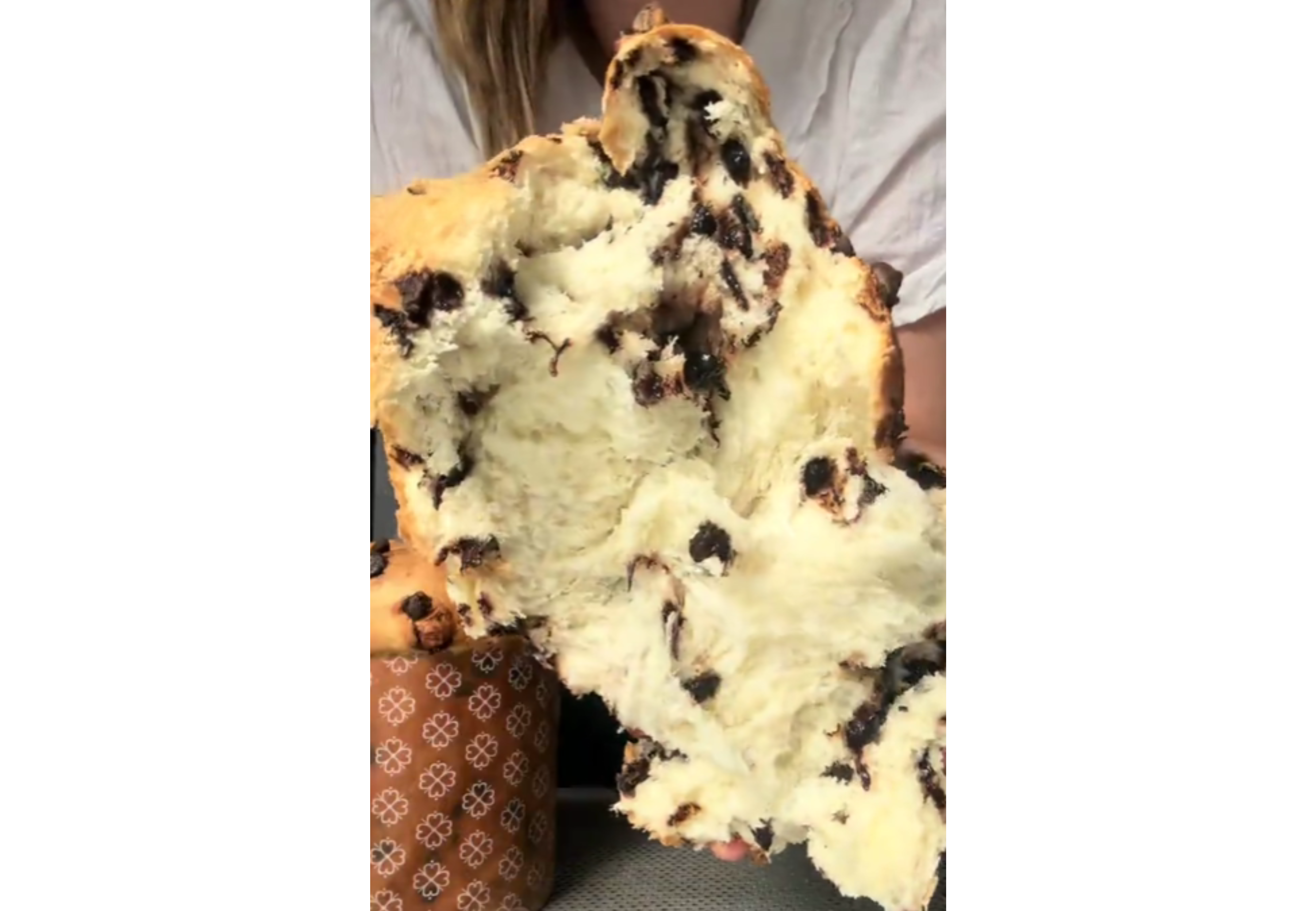 Así queda la miga del pan dulce.