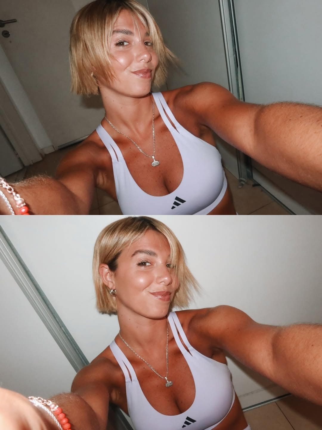Sara Sklate, la periodista de River, posó con un look deportivo y sorprendió con la calza tendencia de la temporada