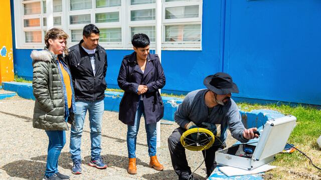 Ministra de Educación, Cultura, Ciencia y Tecnología, Analía Cubino, en el marco del Programa de Fortalecimiento de Infraestructura Educativa.