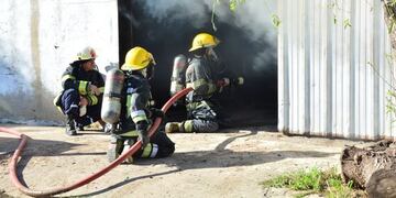 Incendio en una carpintería