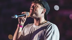 El cordobés estuvo en la bienvenida de Messi en Miami.