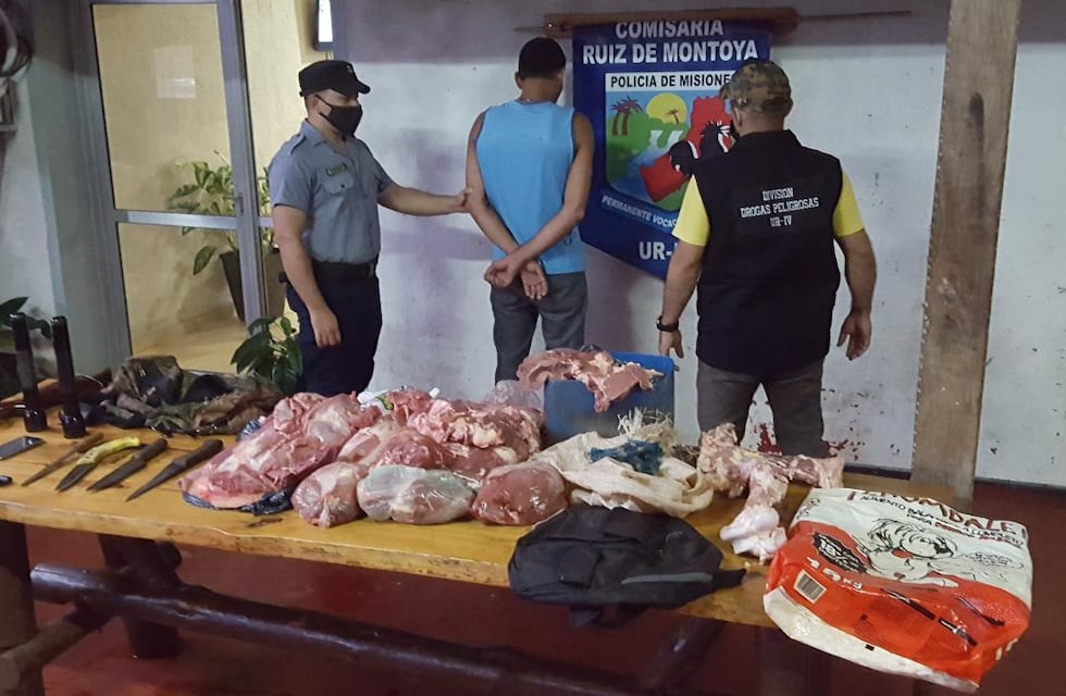Capioví: Secuestraron más  de 40 kilos de carne vacuna faenada