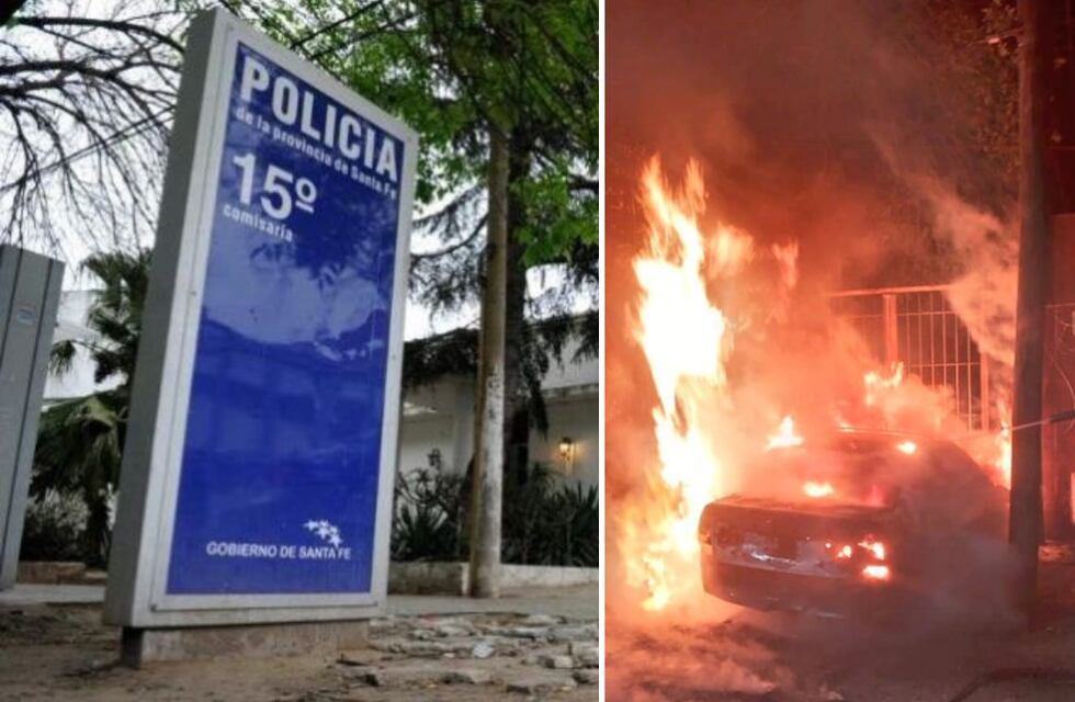 Noche de terror en Rosario: tras el ataque al colectivero, balearon una comisaría y prendieron fuego un taxi