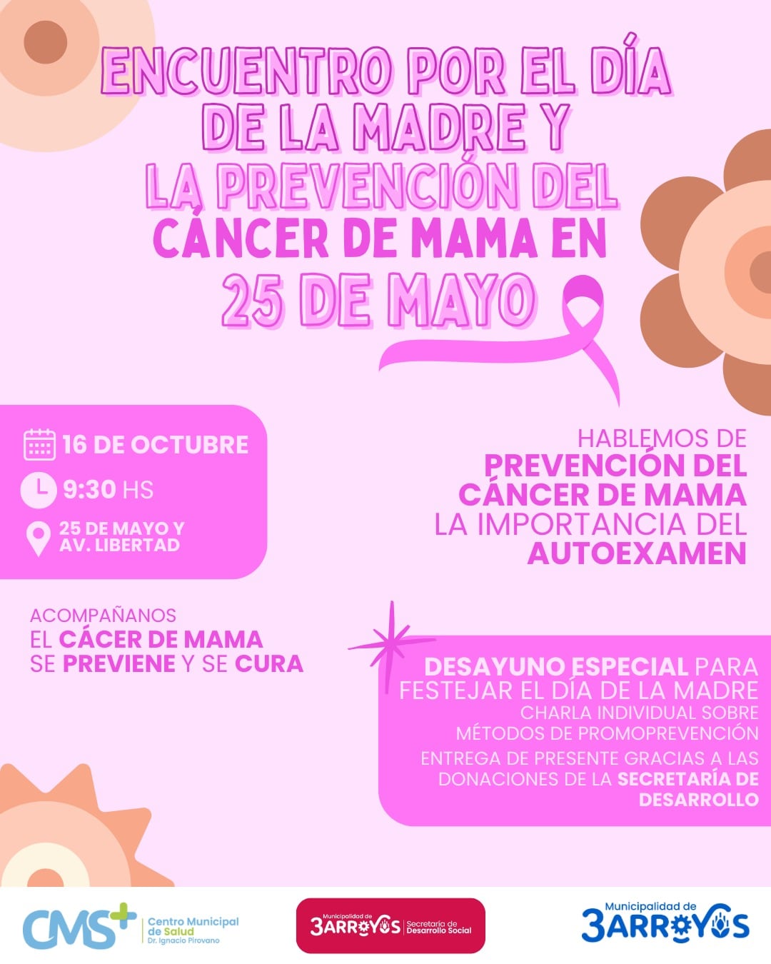 Desayuno por el Día de la Madre y la Prevención del Cáncer de Mama en el CAPS 25 de Mayo