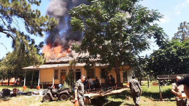 Incendio en el depósito del Escuadrón 11 de Gendarmería Nacional
