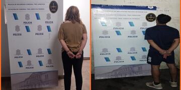 un hombre y una mujer aprehendidos por amenazas y lesiones con un arma blanca