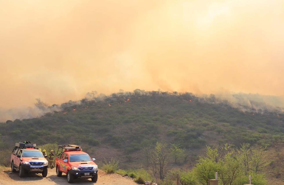 Un incendio forestal en Villa Giardino fue controlado por bomberos de la región este fin de semana