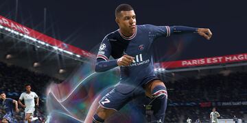 Mbappé, delantero y figura del Paris Saint Germain, representado en el videojuego Fifa 22. (Prensa EA)