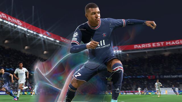 Mbappé, delantero y figura del Paris Saint Germain, representado en el videojuego Fifa 22. (Prensa EA)