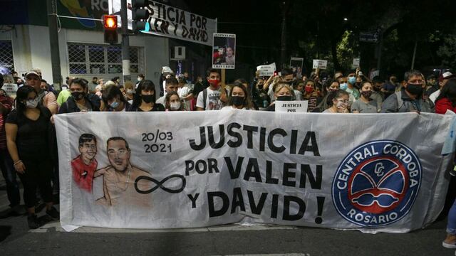 Marcha en pedido de Justicia por David y Valentino Pizorno. (Alan Monzón)