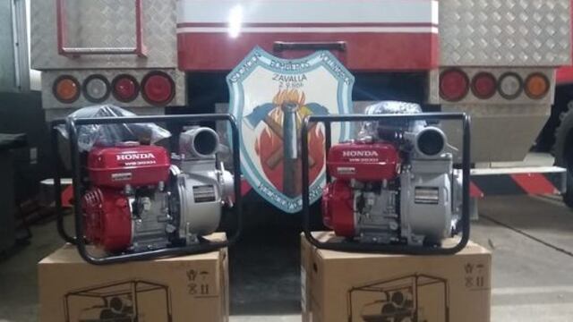 Bomberos Voluntarios de Zavalla compraron dos motobombas por la venta de rifas