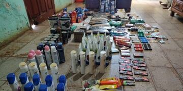 Recuperan elementos robados de un comercio en Villa Bonita.