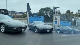 Una Ferrari perdió el control en Avenida Lugones y estuvo al límite de una tragedia: ¿qué pasó con el conductor?