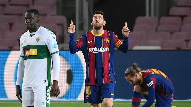 Lionel Messi, figura en la victoria de Barcelona contra Elche.