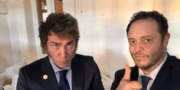 Javier Milei y Demian Reidel