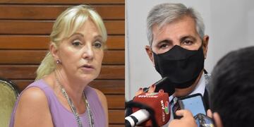 Dos miradas muy distintas tuvieron la diputada Fellner y el vicegobernador Haquim.